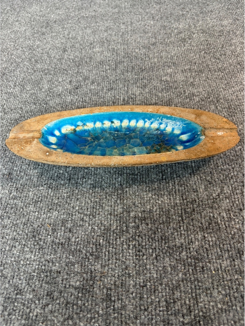 Oval Dish with Fused Glass Ash tray